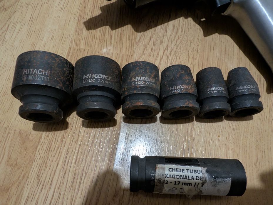 Set Pistol Impact Pneumatic Yato YT-09525 + 6 Tubulare HiKOKI
