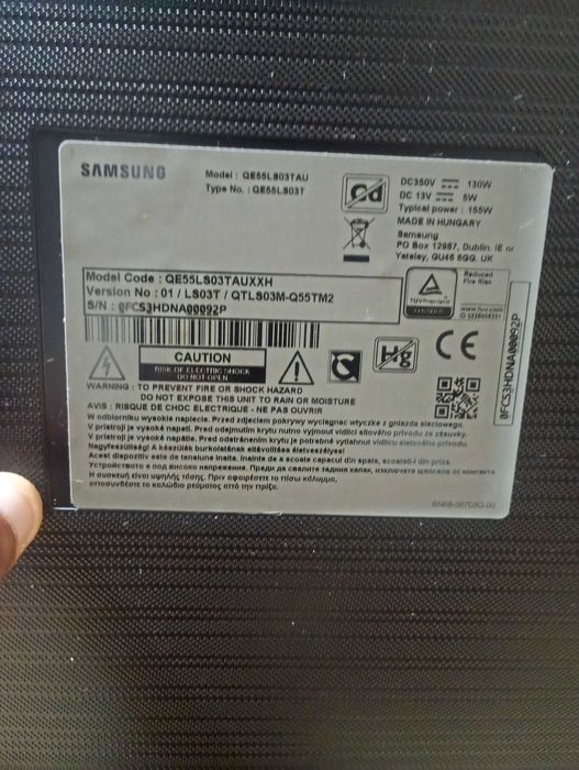 Tv Smart Samsung Quled 4k 140 cm one conect telecomandă originala ramă originala suport de perete Samsung original complect echipat generație nouă