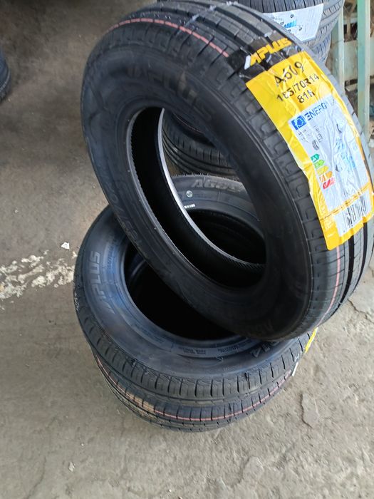 НОВИ ЛЕТНИ -14цола-165/70-1бр.-83лв."APLUS"-,с монтаж и баланс