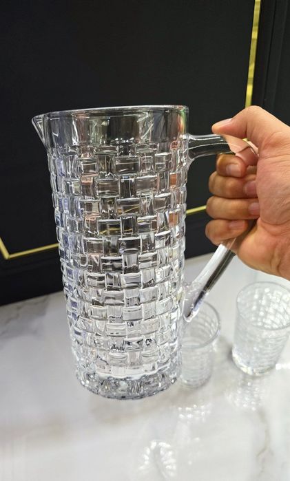 Графин и стаканы “Crystal Grid” – изысканный набор для дома