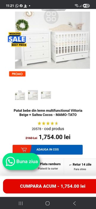 Patut mamo tato ideal bebe cu sertar
