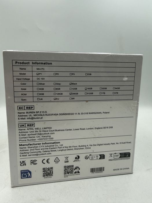 KAMRUI Pinova P1 Mini PC Computer, AMD Ryzen 4300U DDR 4 16/256 Nou