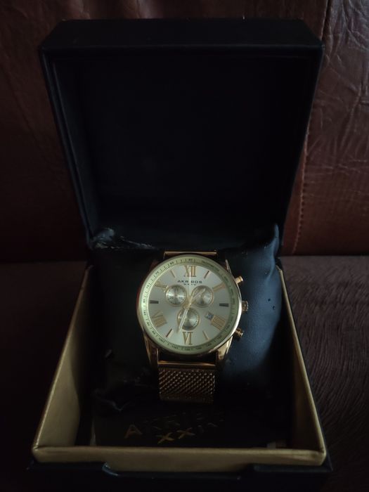 Ceas barbat AKRIBOS XXIV AK813YG Quartz Auriu