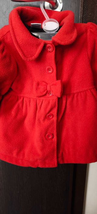 Детско официално коледно палто за момиче до 2г