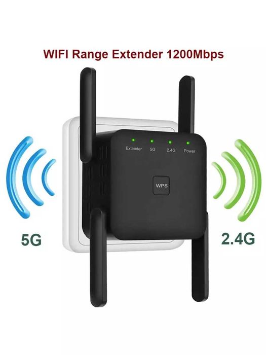 Усилитель wi-fi, два диапазона 2.4/5 ГГц,300мб,5G