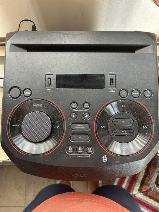 Sistem audio LG XBOOM RNC5, Karaoke, Wireless Party Link, Double Bass-Boost, Negru