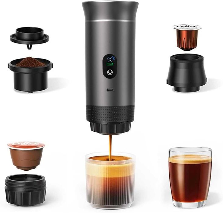 Преносима Кафемашина 3-в-1 с Дисплей (Nespresso, Dolce Gusto, Мляно кафе