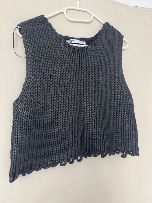 Кожена риза от еко кожа и блейзер на Zara