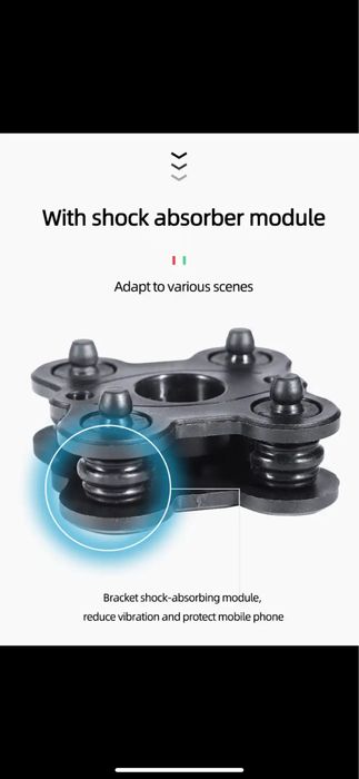 Suport telefon moto ATV enduro cu sistem anti vibratii anti soc