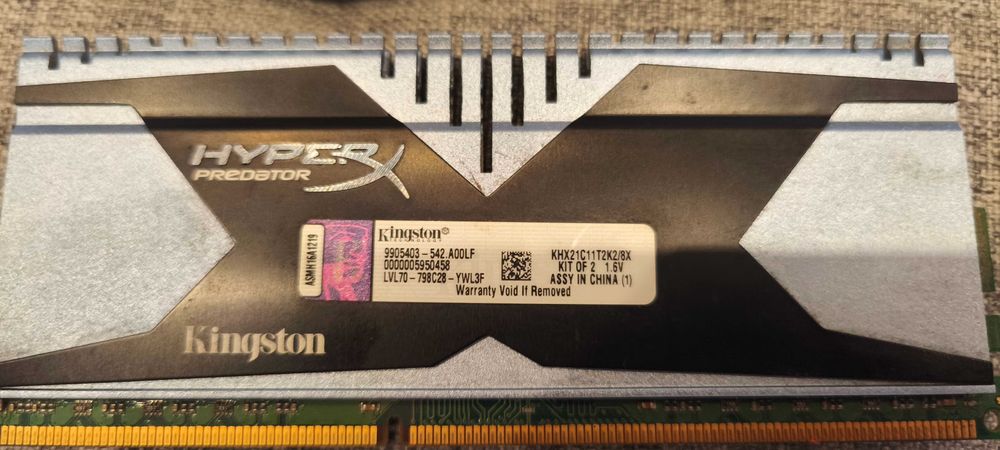 Kingston 2×4gb khx21c11t2k2/8x DDR3-2133 mhz PC3-17000 CL11