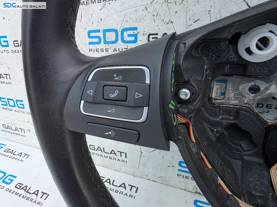 Volan Piele 3 Spite FARA Airbag cu Comenzi Volkswagen Passat CC 2009 - 2012 [Q2045]