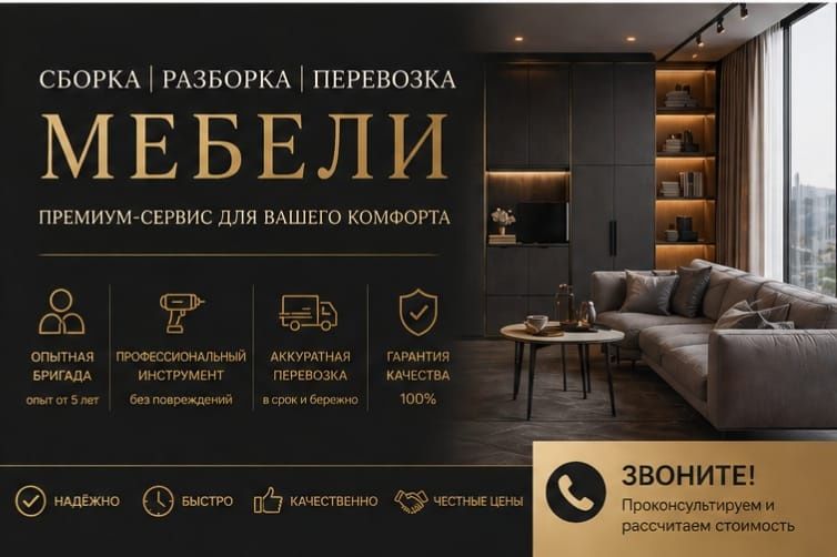 Премиум сборка, разборка мебели в Караганде!