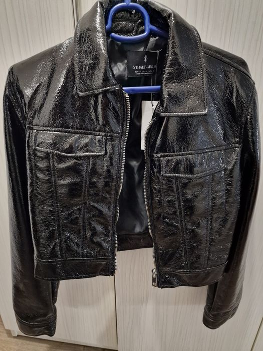 Geacă imitație piele Stradivarius marimea S