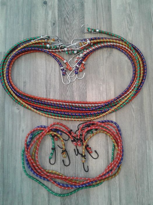 Обтяжно въже за багаж с 2 куки, ластик за багаж, ластично въже, кука