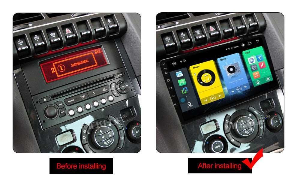 Navigatie Android 14 PEUGEOT 3008 5008 1/8 Gb Waze CarPlay + CAMERA