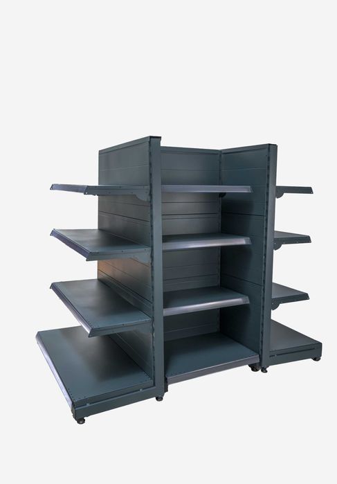 Островни стелажи за магазин в тъмно сив мат Еко Лайн/НОВИ/ПРОМОЦИЯ