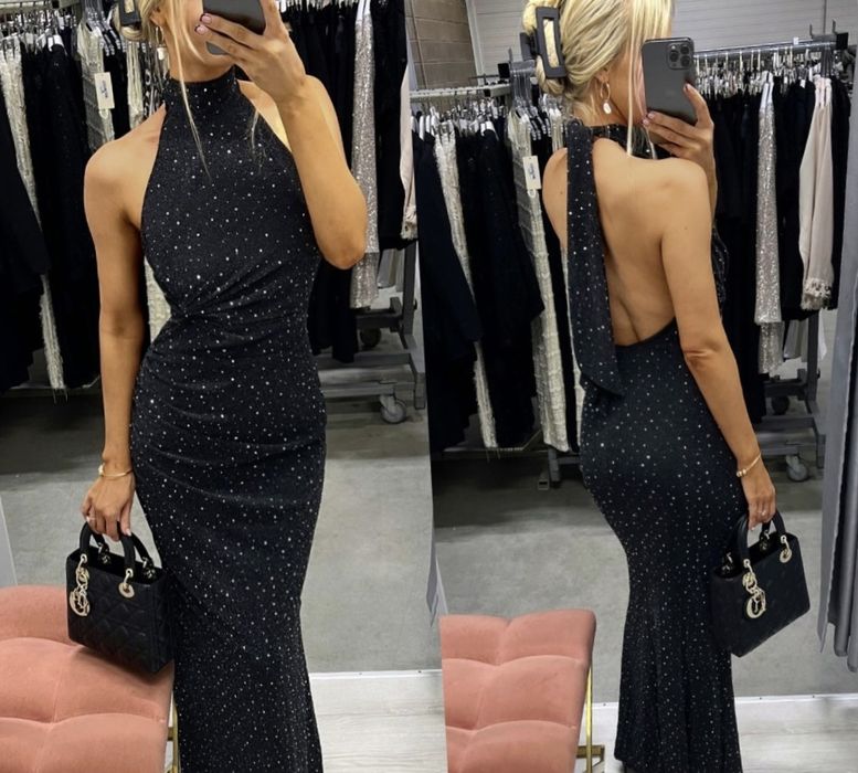 Черна стилна рокля