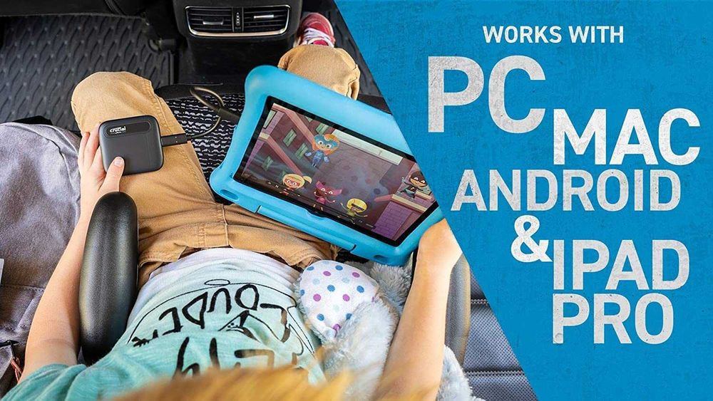 Портативный SSD, Portable SSD - Crucial X6 4TB – Up to 800MB/s