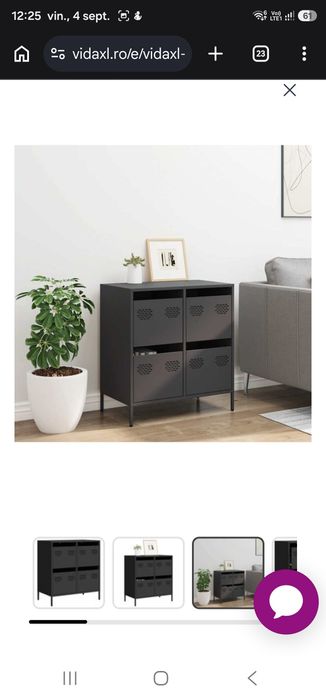 Dulap, negru, 68x39x73,5 cm, oțel laminat la rece