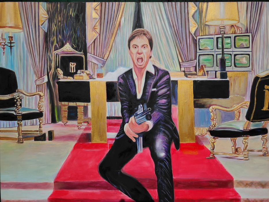 Картина На Сцена От Филма Белязанияа