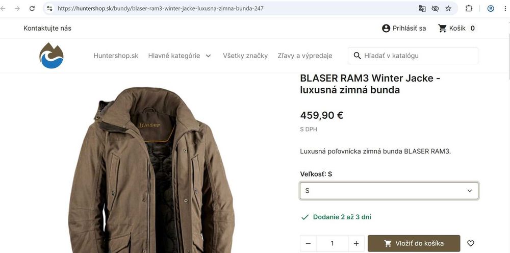 BLASER - водоустойчива зимна ловна шуба, размер L