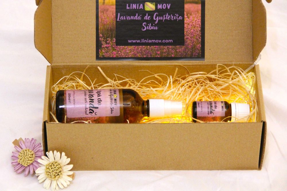 Linia Mov - Pachet Relaxare Light: ulei + apă de lavandă (cadou ideal)