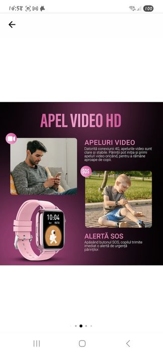 Ceas inteligent copii ca nou,folosit ft puțin cumpărat acum câteva luni