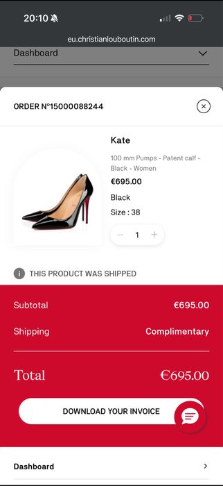 Обувки Christian Loubutin Kate 100 mm