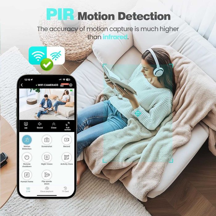 WiFi скрита мини камера с PIR детекция на движение Handbuch LN82