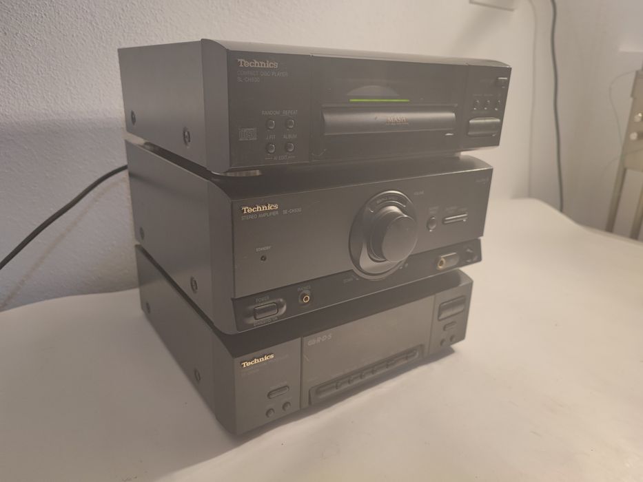 Mini sistem Technics amplificator SE CH 530, deck, tuner sound process