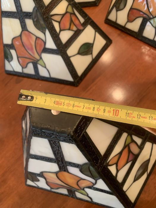 Aplica de perete Tiffany cu vitralii florale