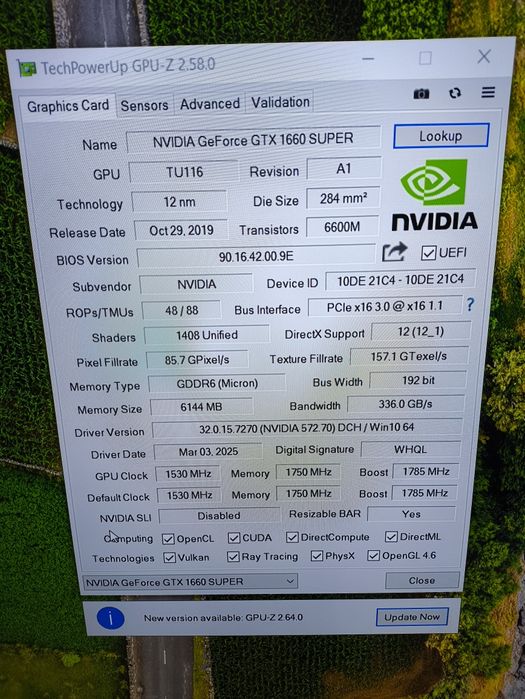 Palit 1660 Super Gaming Pro 6gb