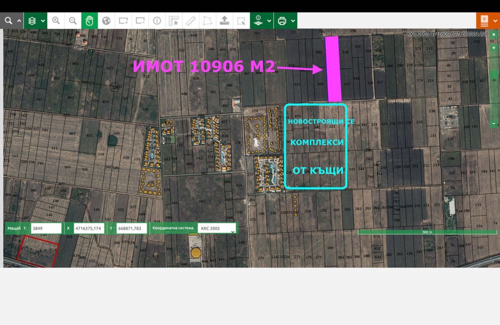 Продава се Парцел в Поморие - 10906 кв.м за 49 €/кв.м - Снимка #3