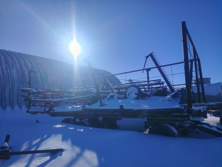 Сенокосилка двух бруска и грабли