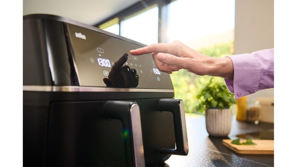 BRAUN TD5030IBK Аэрофритюрница 10л — готовка без масла, 2 чаши