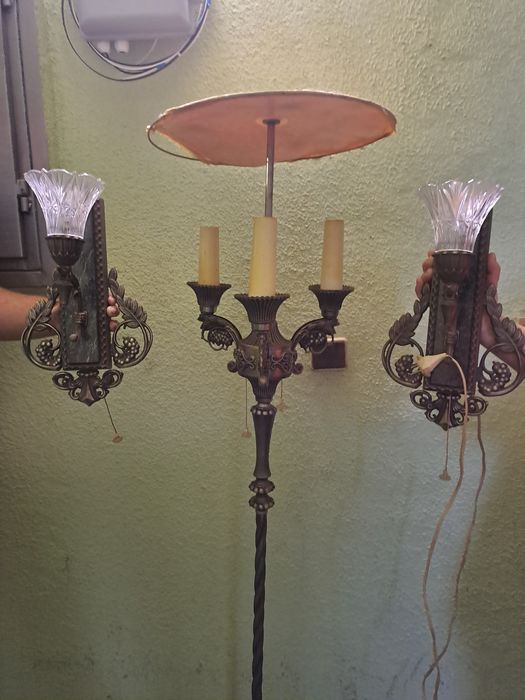 Масивен Лампион и нощни лампи КОМПЛЕКТ