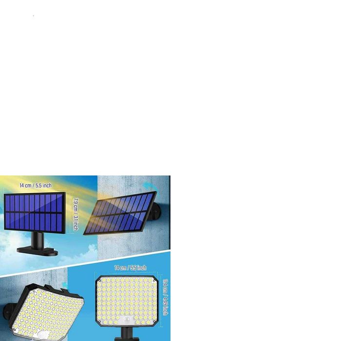 Lampa solara 106/118/172 LED cu senzor de miscare cu /fara telecomanda