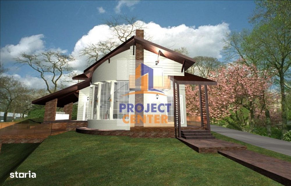 Vila cu arhitectura deosebita – P+1, la Gri, cu terasa si foisor, Va