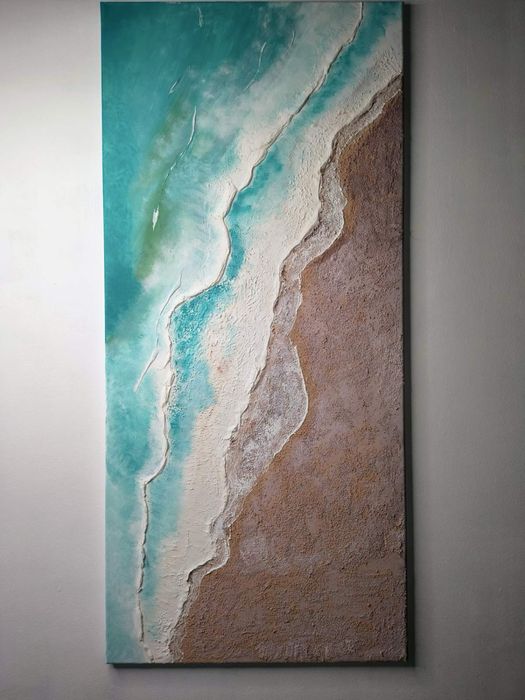 Картина абстрактна - 50/110 голямо платно,минимализъм