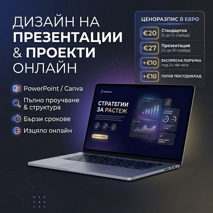 Изготвяне на академични и бизнес презентации по поръчка