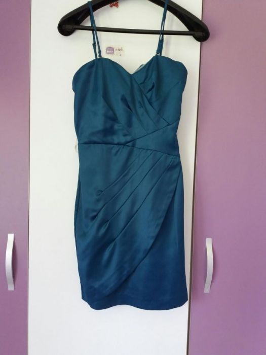 Rochie scurta verde albastru