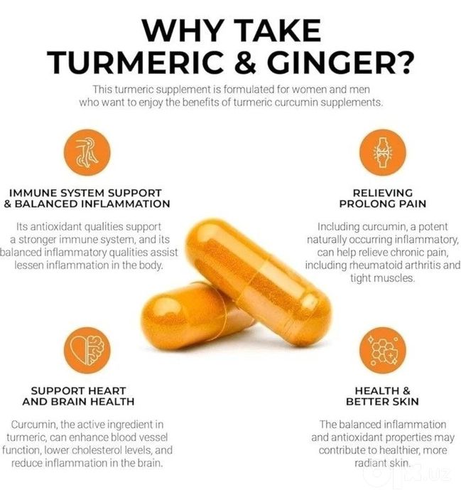 Wellness Garden Turmeric with Ginger куркума и имбирь  90 капсулы