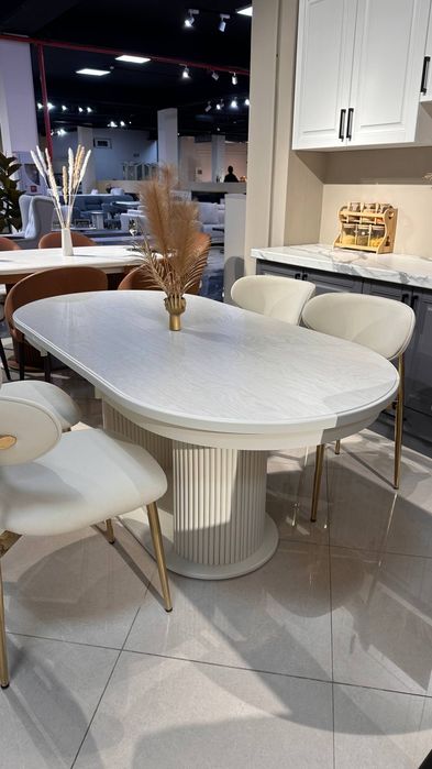 Столы на реечных тумбах (раскладные и цельные)