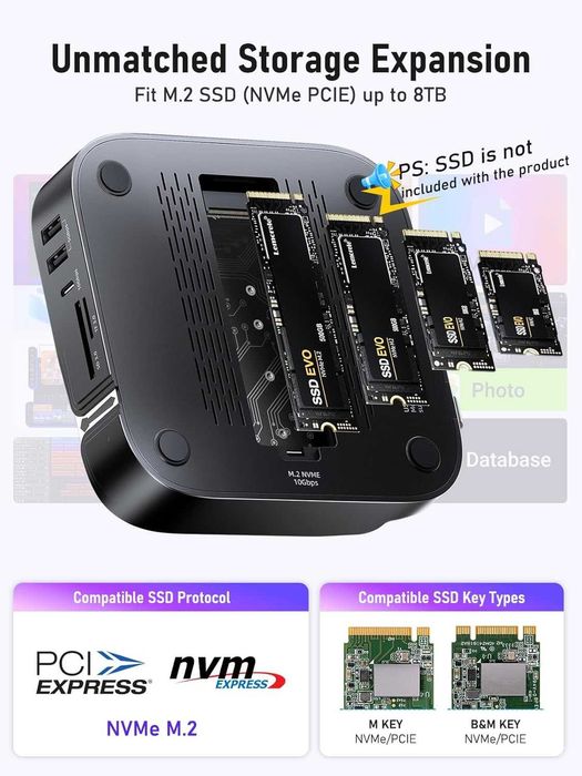 Докинг станция Lemorele за Mac mini M4 - HDMI 2.0 и DisplayPort 1.4