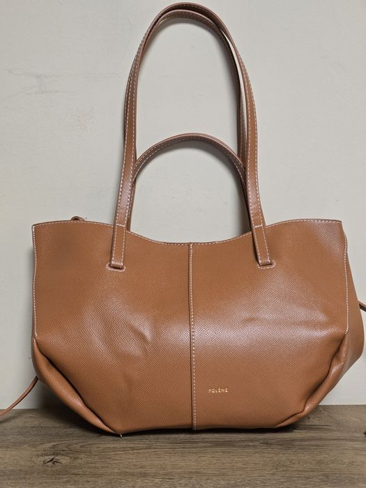 Polene Cyme Mini цвят Camel оригинална дамска чанта