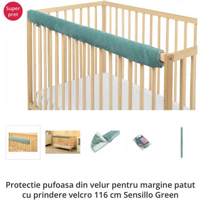 Doua protectii universale de pat copii, Sensillo, 116cm, poliester