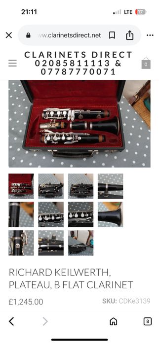 Clarinet Richard KEILWERTH,