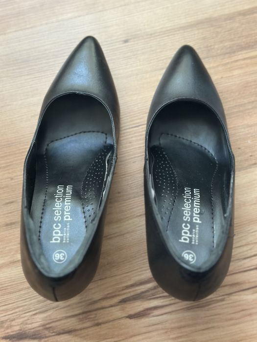 Обувки на ток от естествена кожа