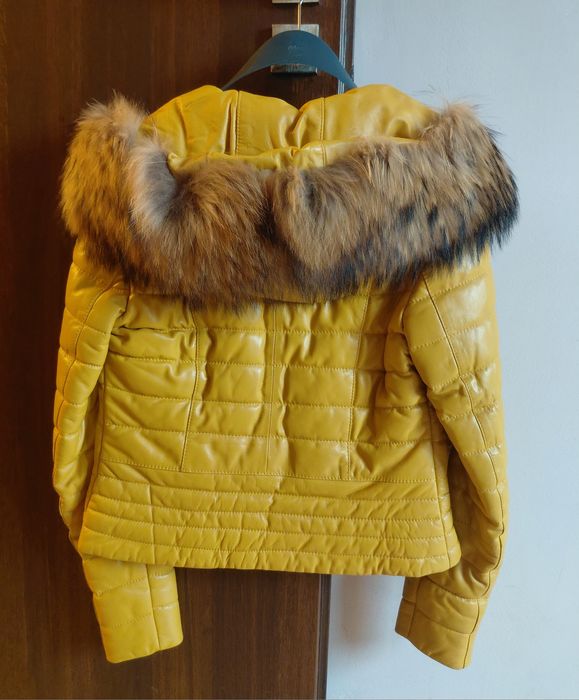 Дамско яке естествена кожа и косъм