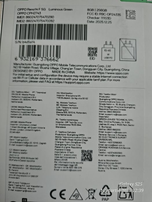 Oppo Reno 14 F   5 G